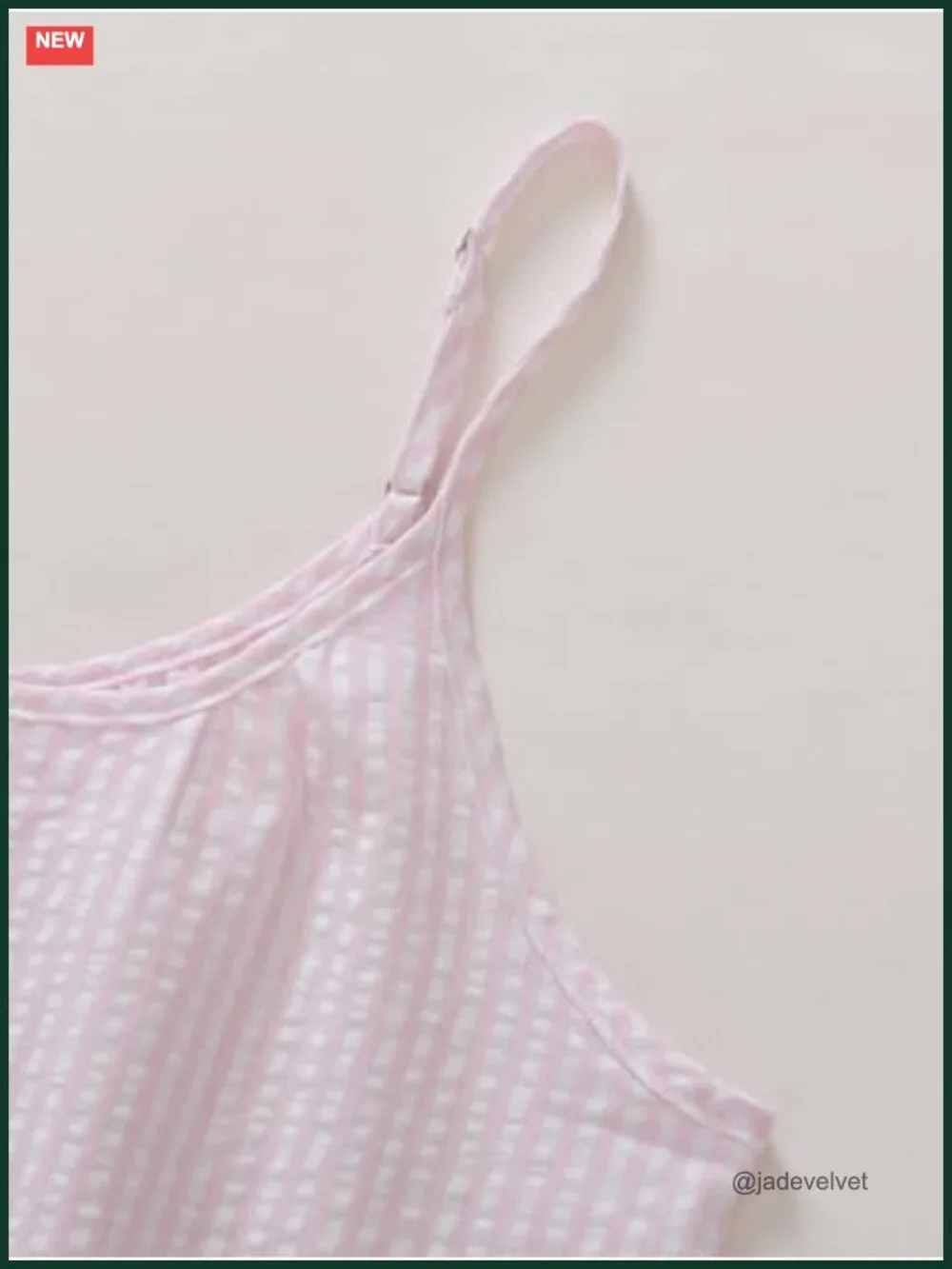 Cotton Seersucker Pajama Set Cami Top & Drawstring Shorts Lounge Sleepwear